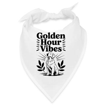 Stimmung zur Goldenen Stunde - Bandana - Weiß - Vorne