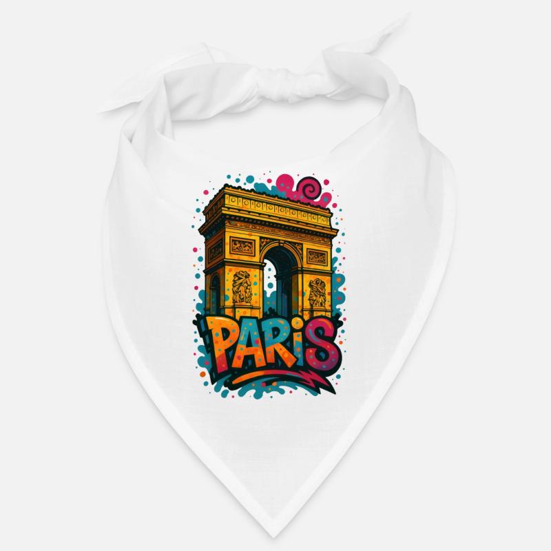 Chemise Paris Arc de Triomphe – Conception de style graffiti Bandana