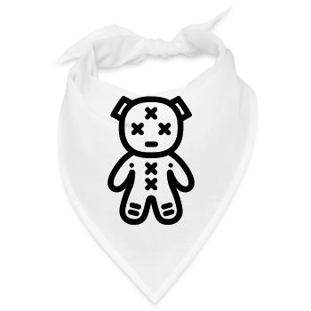 Voodoo-Puppe - Bandana - Weiß - Vorne
