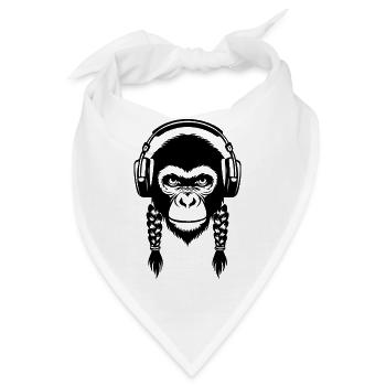 Street Affenkopf Urban Dance Edition Shirt - Bandana - Weiß - Vorne