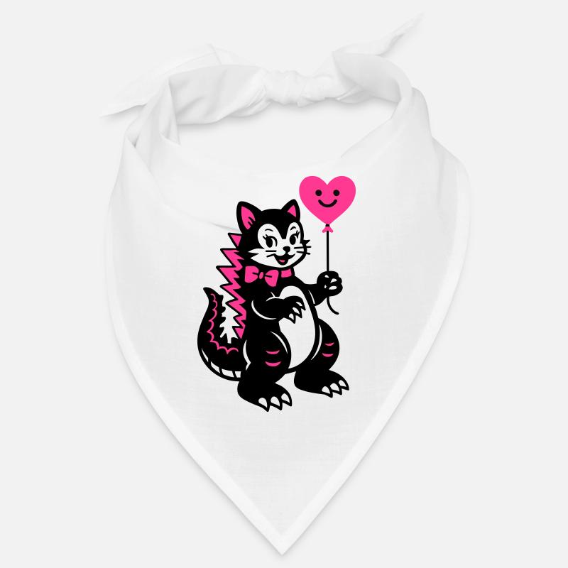 Chat Monstre Rose Bandana