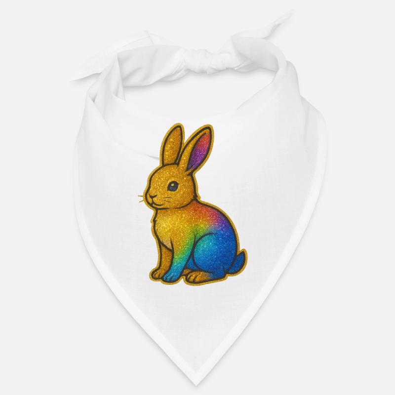 Lapin à paillettes colorées Bandana
