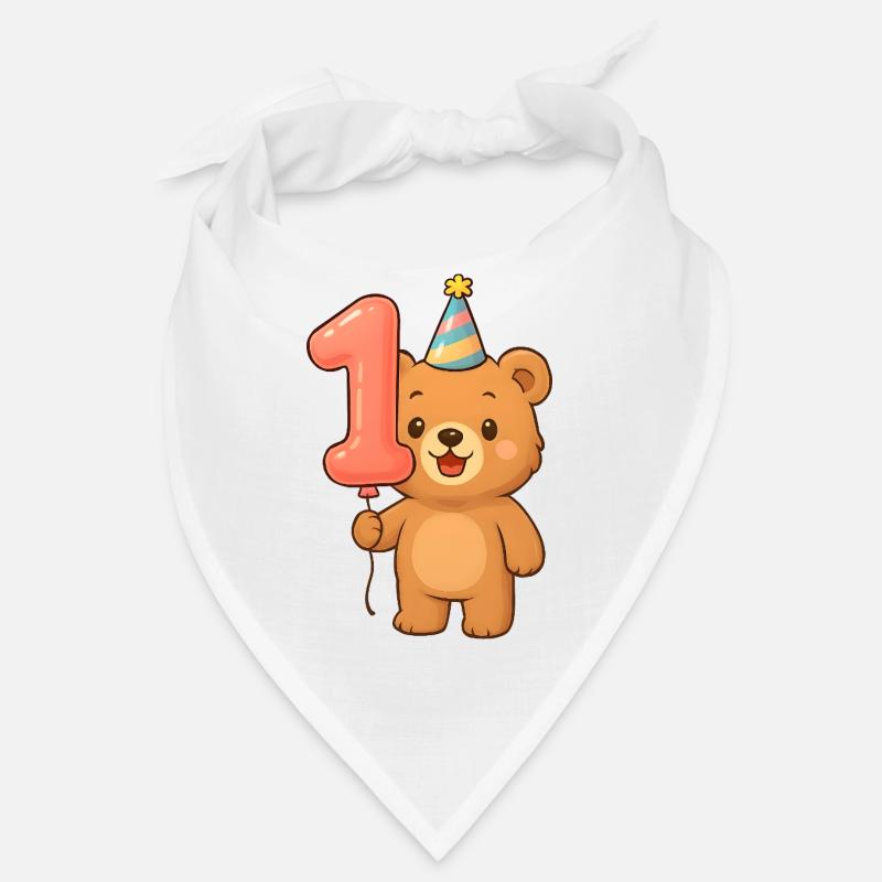 Ours avec ballon pour ses 1er ans Bandana