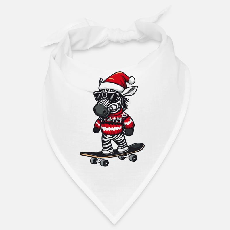 Zebra Christmas Funny Bandana