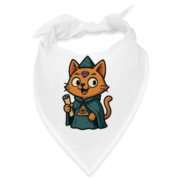 Purrscribe die Propheten-Katze - Bandana - Weiß - Vorne