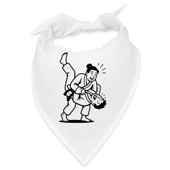judoka wurf - Bandana - Weiß - Vorne