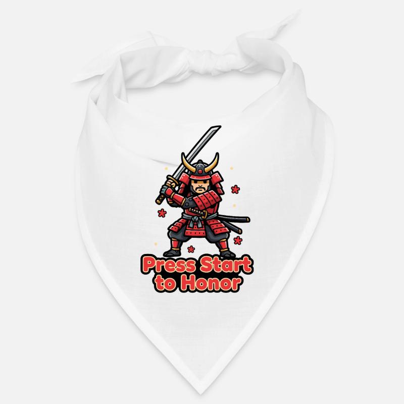 Retro Samurai Drück Start Bandana