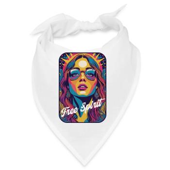 Kandi PLUR Rave Freigeist Pop Art - Bandana - Weiß - Vorne