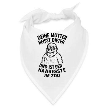 deine mudda dieter haarig - Bandana - Weiß - Vorne