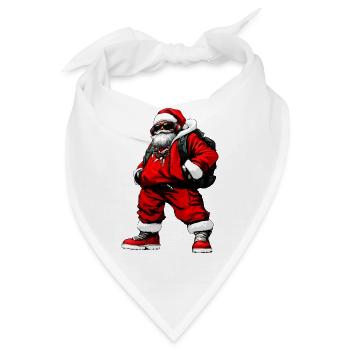 Rapper Weihnachtsmann - Bandana - Weiß - Vorne