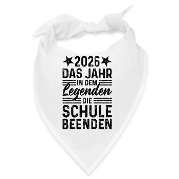 2026 Das Jahr in dem Legenden die Schule beenden - Bandana - Weiß - Vorne