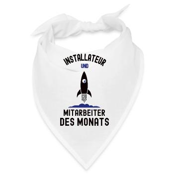 Mitarbeiter des Monats Installateur Bester Mann - Bandana - Weiß - Vorne
