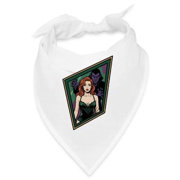Ingwer-Pin-up mit Vampir - Bandana - Weiß - Vorne