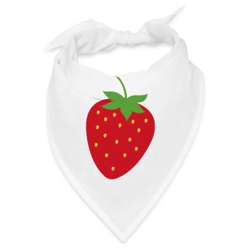 Erdbeere - Bandana - Weiß - Vorne