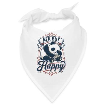 AFK Panda Happy Gaming-Design - Bandana - Weiß - Vorne