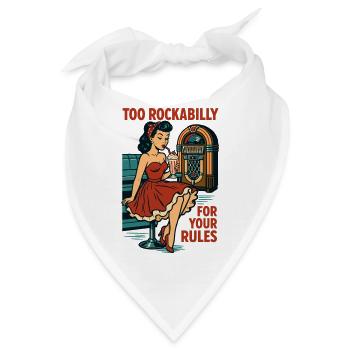 Rockabilly Rebellin 50er Diner Jukebox Retro  - Bandana - Weiß - Vorne