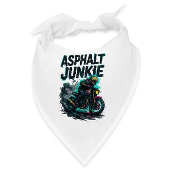 Asphalt Junkie – Motorrad - Bandana - Weiß - Vorne