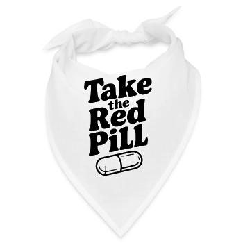 Nimm die Rote Pille - Bandana - Weiß - Vorne