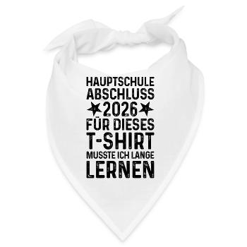 Hauptschulabschluss 2026 - Abschluss Hauptschule  - Bandana - Weiß - Vorne