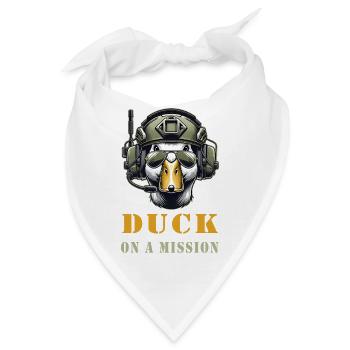 Ente auf Mission - Bandana - Weiß - Vorne