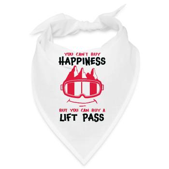 You cant buy Happiness but you can buy a Lift Pass - Bandana - Weiß - Vorne