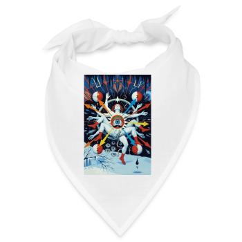 Astral Eye Mandala Surrealismus Wachstablette - Bandana - Weiß - Vorne