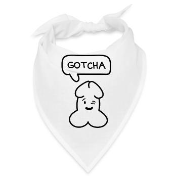 lustiges Junior 'Gotcha'-Emoticon - Bandana - Weiß - Vorne