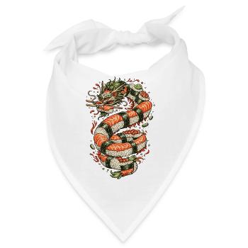 Drachen-Sushi-Spule - Bandana - Weiß - Vorne