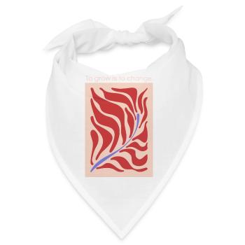 Wachstum durch Wandel – Blattform Muster - Bandana - Weiß - Vorne