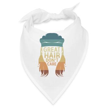 Vokuhila Haarschnitt Mullet - Bandana - Weiß - Vorne