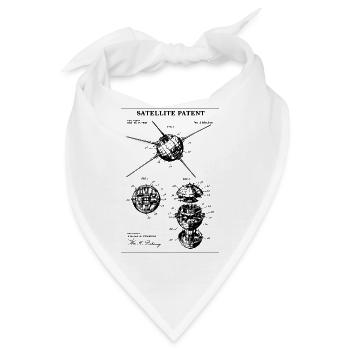 Satelliten-Blueprint-Patent - Bandana - Weiß - Vorne