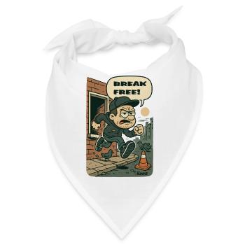 Break Free Street Heist – Cartoon Runner - Bandana - Weiß - Vorne