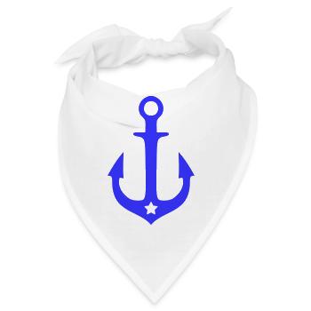 Nordanker mit Stern – Blau - Bandana - Weiß - Vorne