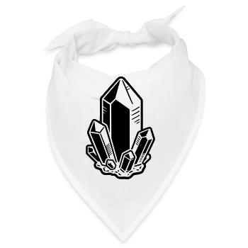 Edelsteine - Bandana - Weiß - Vorne