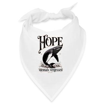 Hope niemals vergessen - Bandana - Weiß - Vorne
