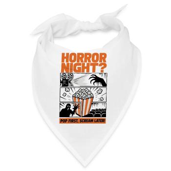 Horror Night Popcorn Design - Bandana - Weiß - Vorne
