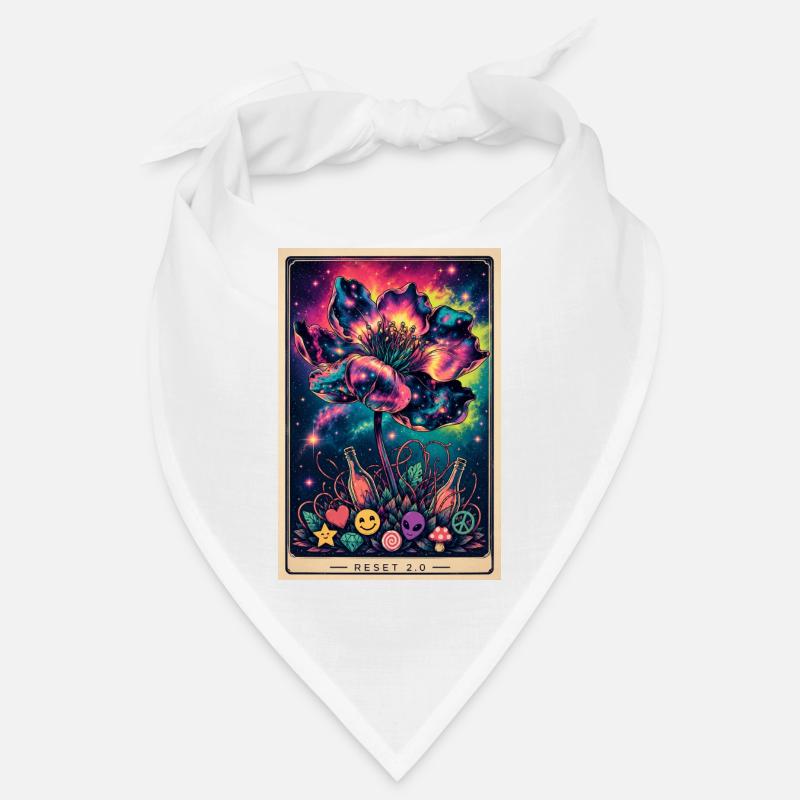 Psychedelic Galaxy Flower in Retro Look Bandana
