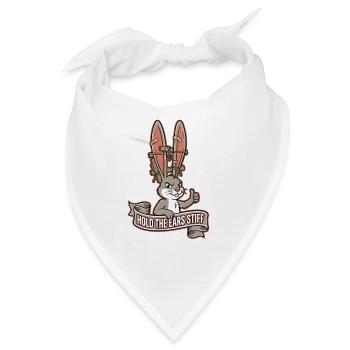 Hold the ears stiff - Lustiges Denglisch Spruch - Bandana - Weiß - Vorne