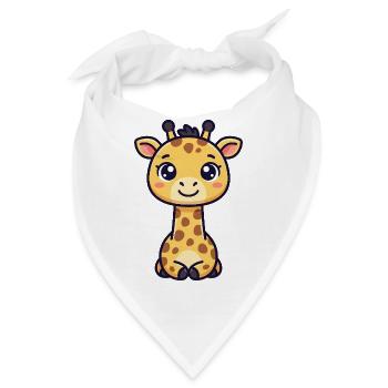 Chibi-Giraffe - Bandana - Weiß - Vorne