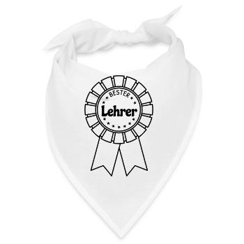 Bester Lehrer - Bandana - Weiß - Vorne