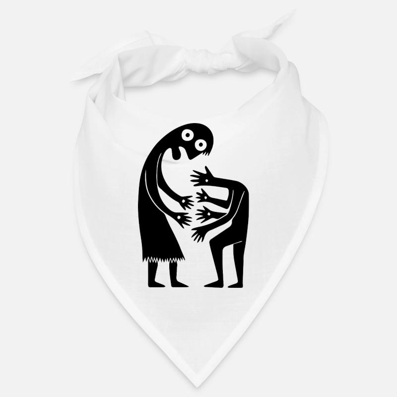 Abstract Figures Encounter Creative Monochrome Bandana