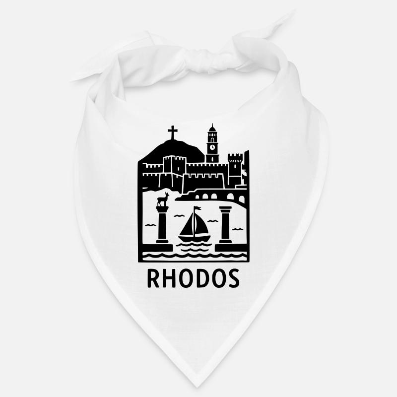 Monuments de la silhouette de Rhodes Bandana