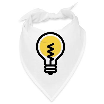 Glühbirne, Idee, Innovation - Bandana - Weiß - Vorne