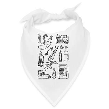 Krimskrams im Rucksack - Bandana - Weiß - Vorne