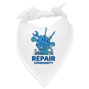 Repair Community Werkzeugkultur - Bandana - Weiß - Vorne