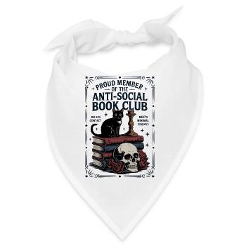 Mitglied des Antisozialen Buchclubs - Bandana - Weiß - Vorne