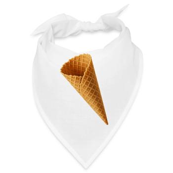 Knusprige Eiswaffel Illustration  - Bandana - Weiß - Vorne