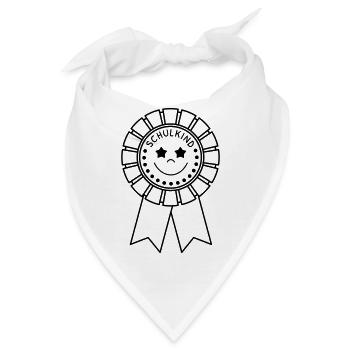 Schulkind Orden mit Sternen - Bandana - Weiß - Vorne