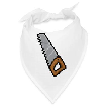 Pixel Säge - Bandana - Weiß - Vorne