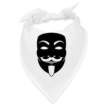 Anonymous Maske - Bandana - Weiß - Vorne